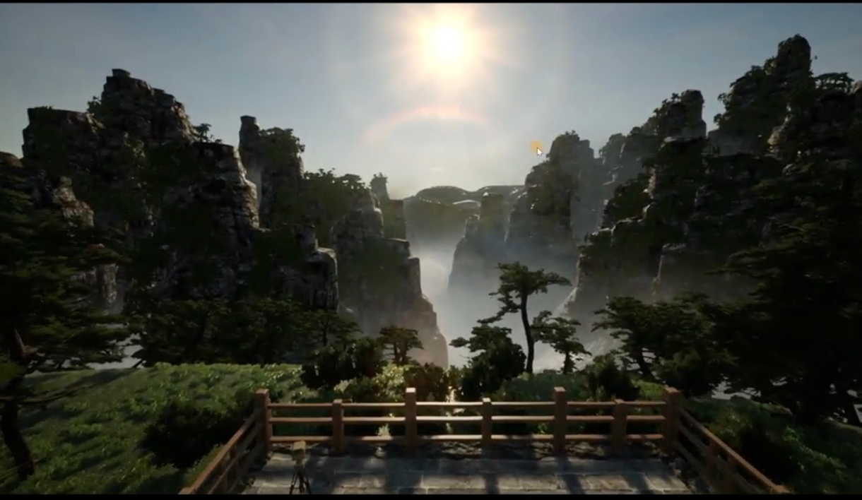 UE4开发的模拟张家界风貌游戏